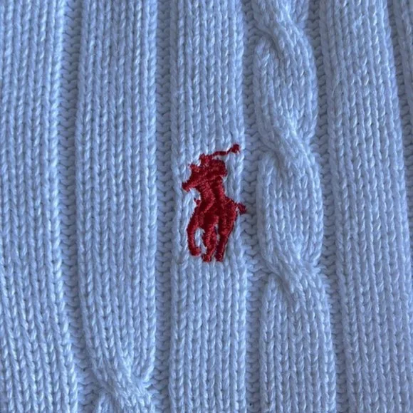 Vintage Polo By Ralph Lauren cable-knit sweater vest (L) - Picture 3 of 4
